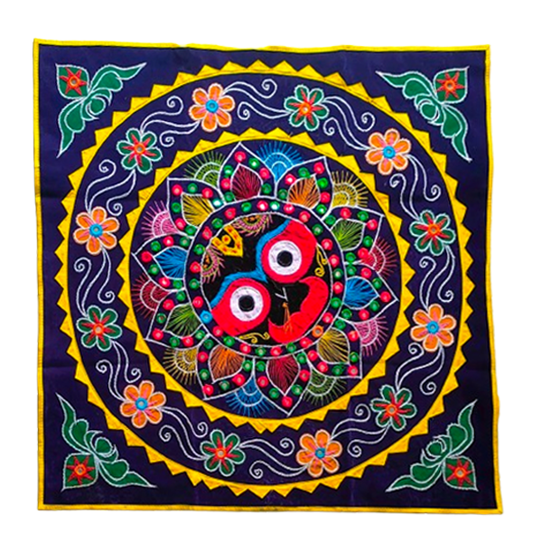 Applique_Deep_Blue_velvet_Jagannath_3x3